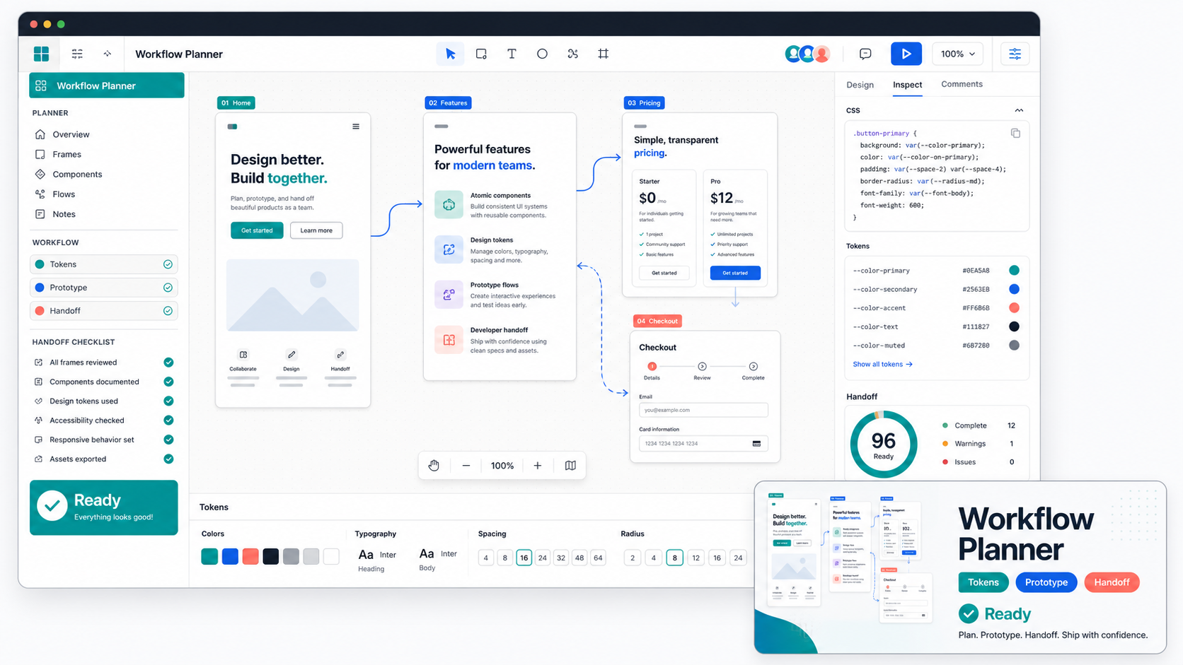 Penpot Workflow Planner - Design Systems and Handoff